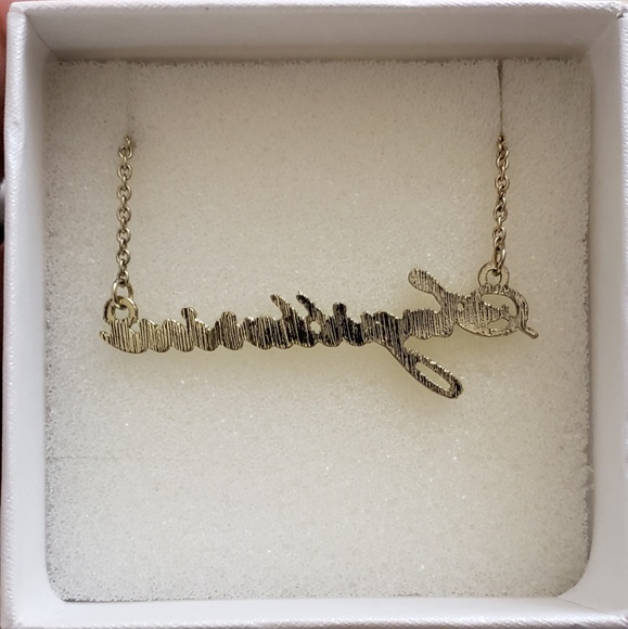 Sagittarius horoscope gold script necklace - Picture 2 of 3